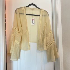 Plus Free people style cream top